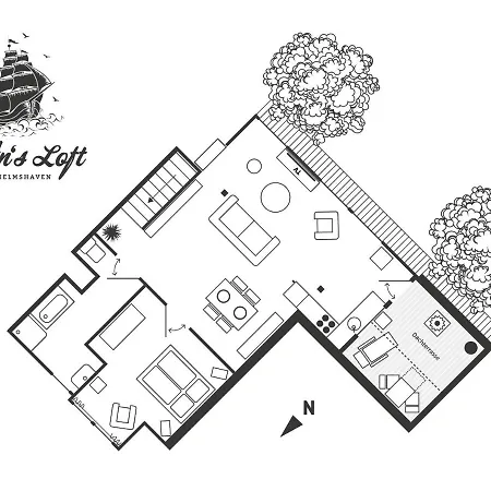 Kaeptns Loft Ferienwohnung Wilhelmshaven Exterior photo